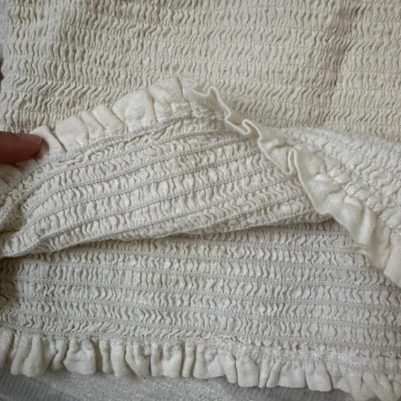 Whimsy + Row Textured Cream Tube Top (hemp/organic fabric) size -XS - Picture 6 of 10